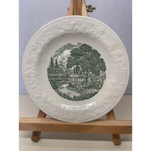Vintage Green Homer Laughlin Pastoral Bread & Butter Plate Harvest 6 5/8”